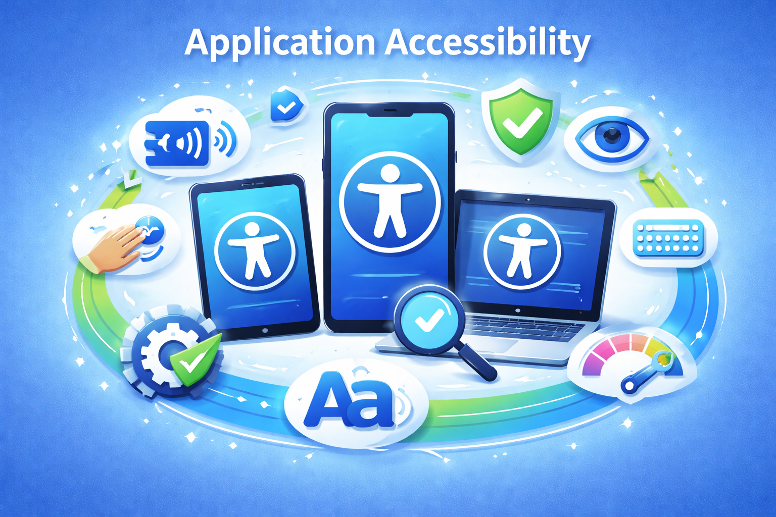 Mobile Apps Accessibility Illustration
