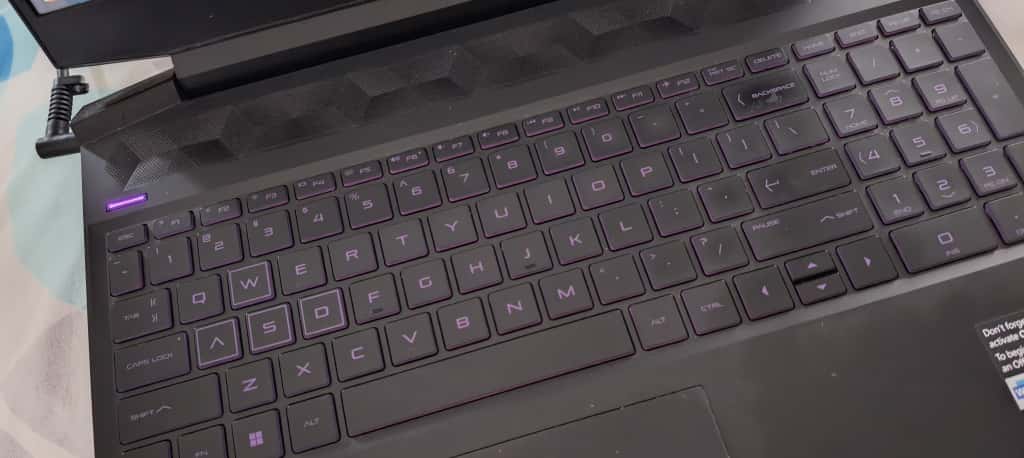 keyboard with backlight off